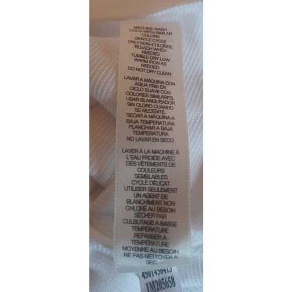 Chico's The Ultimate Tee Cotton Modal Gold Glittery Collar and Sleeve Women's XL - Picture 8 of 8